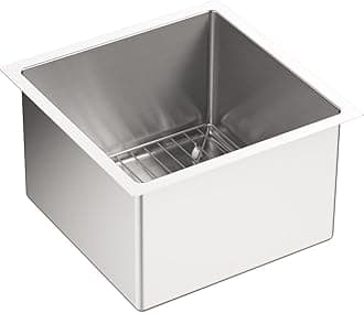 Strive® 15" x 15" Undermount Stainless Steel Kitchen Sink with Basin Rack, Kitchen Sinks, K-5287-NA