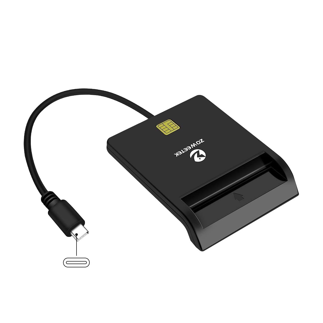 Type C CAC Reader, Smart Card Reader DOD Military USB Common Access CAC, Compatible with Windows, Mac OS