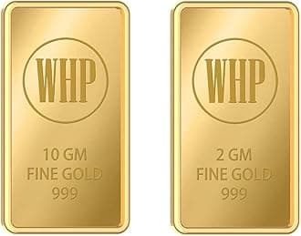WHP Jewellers 24k (999) 12 gm Combo(10gm+2gm) Yellow Gold Bar