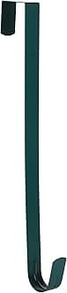 Sattiyrch 15" Wreath Hanger for Front Door,Sturdy Steel Wreath Door Hanger,Over The Door Hanger Hook (Green,1)