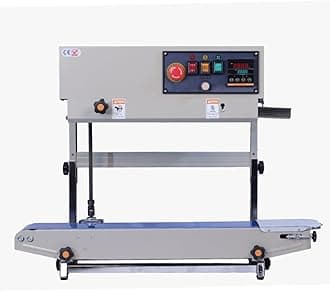 Continuous Sealing Machine Automatic Vertical Continuous Plastic Bag Band Sealing Sealer Machine Temperature Control, Bag Sealer Machine