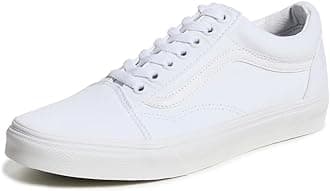 Vans Old Skool Leather, Unisex-Adults' Low-Top Trainers, True White, 5 UK