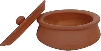 Terracotta Clay Mini Pot with Lid for Curd, Yogurt Bowl | Small Mitti Dahi Handi, Earthenware, Brown (300 ML)