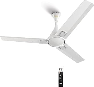 - Prima A5 1200Mm Bldc Ceiling Fan With Remote | Inr 300 Off On Exchange | BEE 5 Star Rated | High Airflow | Saves Up To 65% Electricity | 5-Year Warranty | White