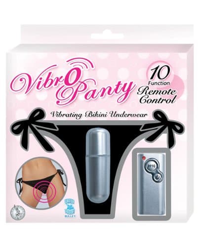 Waterproof Remote Vibrating Vibro Panty 10 Function - Black