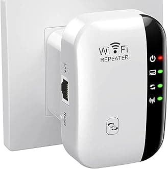 Fast WiFi Extender Signal Booster for Home, Long Range WiFi Repeater - Up to 5000 sq.ft Coverage, Easy Set Up WiFi Repeater Wireless Signal Booster with Ethernet Port for Indoor/Outdoor