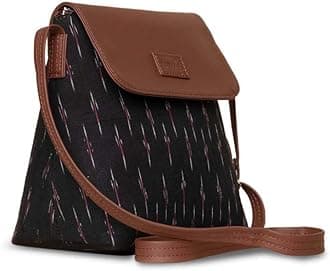 Flap Sling Bag | Crossbody Bags for Women | Women's Handbags | Stylish | Vegan Leather Evening Bag | Travel & Office Use | Purse and Wallet | Ikat GreRed Print