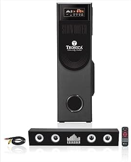 TRONICA TR-1500 Multimedia Speaker Deep Bass Sound Bar with 4 inches Subwoofer Home Theatre System with 50W Premium Signature Sound, Multiple Connectivity Modes. (Black)