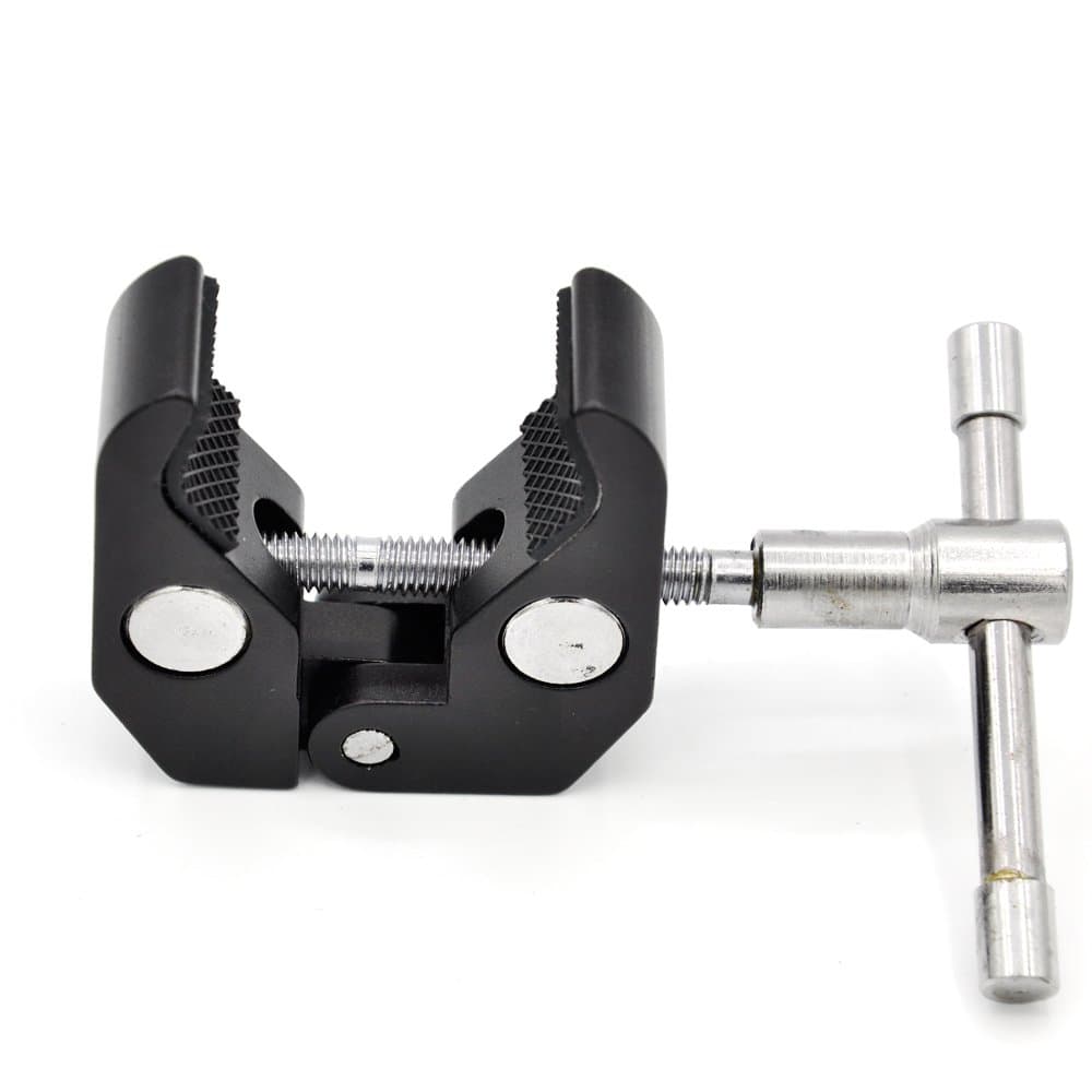 Sofoto Super Clamp Camera Clamp w/ 1/4" and 3/8" Thread Rod Clamp Pliers Clip for DSLR Rig Cameras, 15mm Rods, Lights, Umbrellas, Hooks, Shelves, Plate Glass, Cross Bars MA-03