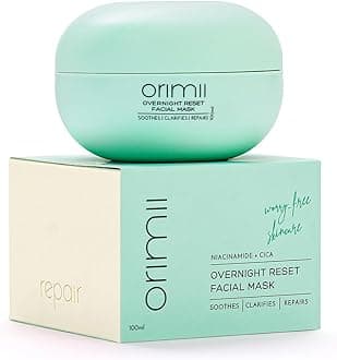 Orimii Sleeping Face Mask for Overnight Repair & Stress Relief (100ml) | Anti Oxidant Rich, Moisturizes, Soothes & Repairs Overnight | Lightweight 100% Natural Night Cream Gel For All Skin Types