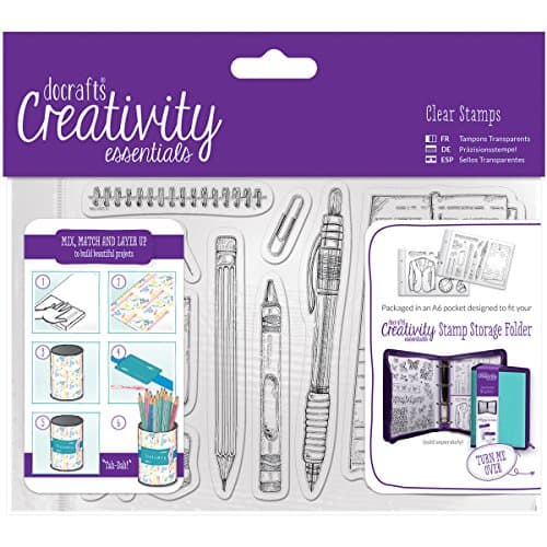 docrafts DCE907122 Creativity Essentials A6 Clear Stamp Set (12 Pack), Stationery