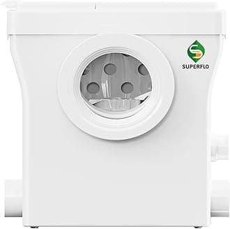 SUPERFLO Macerator Pump 600W, Macerator Toilet Pump For Macerating Toilet With 3 Water Inlets, Upflush Pump For Macerating Toilet, Sink, Shower Room And Bathtub Waste Water Treatment