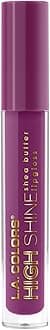 L.A. Colors High Shine Shea Butter Lip Gloss, Luscious Wine, 0.14 Ounce