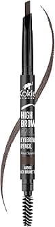 Kokie Cosmetics High Brow Angled Eyebrow Pencil, Rich Brunette, 0.012 Ounce