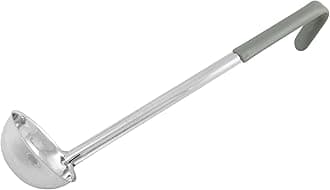 Winco Prime One Piece Stainless Steel Ladle, NSF Listed, 4 Ounce, 14.5", Gray
