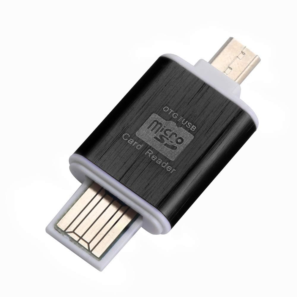 2 in 1 USB OTG SD Card Reader Universal Android Mobile Phone Computer Micro Microsd Phone Adapter for PC Smartphone-Black