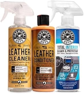 SPI1091601 Leather Cleaner and Conditioner Leather & Interior Care Bundle + SPI22016 Total Interior Cleaner & Protectant, Safe for Cars, Home, Office, & More (16 fl oz) 3 Items