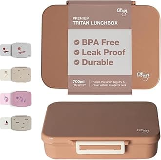 Tritan Lunch Box for Kids with 4 Compartment Easy to Open, Great for School & Travel, Elegant Blush Pink Design