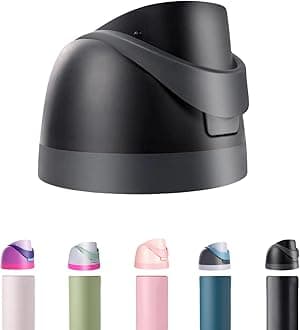 Lid Replacement for Owala Freesip, Compatible with Owala Cup 24oz 32oz 40oz 16oz, One Button Water Bottle Top Replacement Accessory, Leakproof, BPA-Free (Black)