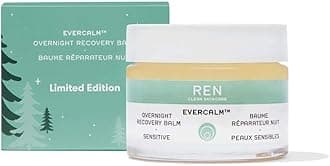 REN Clean Skincare Nighttime Facial Moisturizer - Evercalm Overnight Recovery Balm for Face and Body Provides Skin Barrier Protection to Repair Rosacea, Redness and Irritation for Sensitive Skin