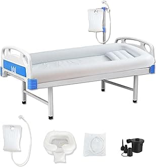 Medical Inflatable Bathtub,Bed Bath,Medical PVC Bedside Shower bathtubKit,Bed Shower for Patients with Reduced Mobility,Bedside Water Bag+Electric air Pump+Medical Inflatable Shampoo Basin