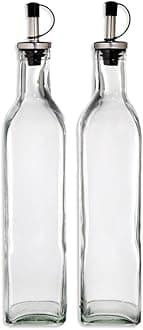 Glass Oil & Vinegar Dispenser Cruet bottles, Set of 2