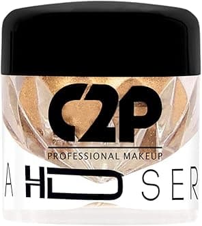 C2P Pro Eyeshadow Pigment for Eye Makeup - 2g | Long-Lasting and Highly Pigmented Loose Precious Pigments with Metallic Effect | Cosmetics For Women and Girls (Sunkiss Gold 151, 02 Gram)