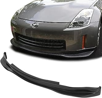 Compatible with/Replacement for Front Bumper Lip, GT Style PU Front Lip Spoiler Black, Fits 2006 2007 2008 2009 Nissan 350Z Fairlady Z Z33