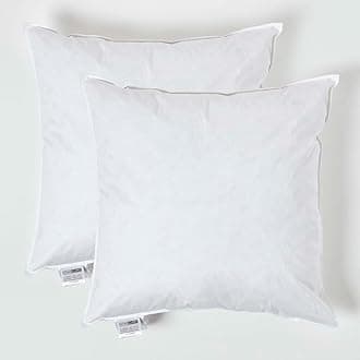 HOMESCAPES 2 Pack Luxury Duck Feather Cushion Inserts 50cm x 50cm (20 x 20”) Perfect Bounce Back and Down-Proof Cover Generously Filled Inner Pads Filler, Hypoallergenic RDS Certified Machine Washable