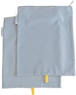 MUMI Travel Shoe Bags Set of 2 – Waterproof Shoe Bag for Travel, Gym, Storage, Packing – Lightweight Shoe Travel Bags for Suitcase, Closet, Backpack – Travel Shoe Organizer for Men and Women (Orange)