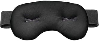 Eye Pillow - Compression Eye Mask for Headache Support - Soothes Strain - Eases Sinus Pressure - Cooling - Universal Fit - Breathable Cotton - Washable & Reusable - Black