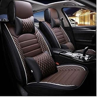 Pegasus Premium Customized Leatherite Car Seat Cover for Mahindra XUV 700-7 Seater (Black and Coffee)(Set of Front & Rear Seat Cover Only)