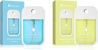 Power Mist Hand Sanitizer Spray, Portable Power Mist Hydrating Hand Spray Sanitizers, Portable Pocket Hand Sanitizer Multi-Flavor Cleanses Travel Size (Blue&Yellow)