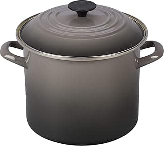 Le Creuset N5100-227F Enamel Over Steel Stockpot, 8-Quart, Oyster