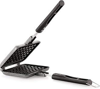 Tosaa Non Stick Waffle Pancake Maker Gas Compatible Super Heavy Thickness, color may vary