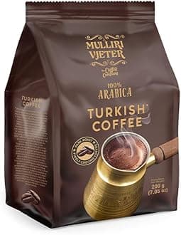 Mulliri Vjeter Turkish Coffee,Dark Roast Finely Ground Coffee,100% Arabica, (7.5oz/200g)