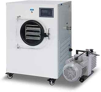 Freeze Dryer, Home Freeze Dryer for Fruits & Vegetables, 3 Trays & 6lbs/Batch, Food Grade Freeze Drying Machine with Rotary Vane Vacuum Pump Home Use