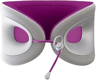 Cabeau Travel Essential Neck Pillow - Fits Most Neck Sizes (11-21 inches) - Evolution X Three Ways to Adjust for Ultimate Comfort on Long Flights (Amethyst)