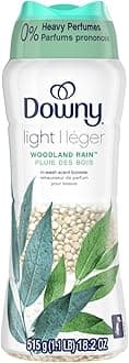 Downy Light Laundry Scent Booster Beads for Washer, Woodland Rain, 18.2 oz, with No Heavy Perfumes