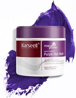 Purple Hair Mask, 16.90 oz | Blonde Hair, Neutralizes Brass, Gray Hair, Highlighted Hair, Moisturizing, Smoothing