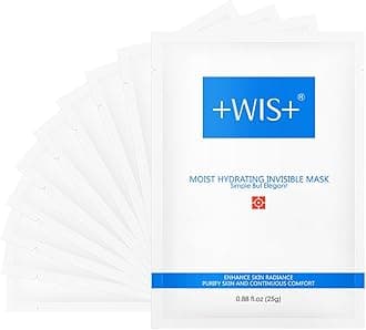 WIS Intensive Hydrating Smoothing Face Facial Sheet Mask 10 Packs, Deeply Moisturizing with Hyaluronic Acid-Witch Hazel for Oil Control & Shrink Pores-Firming & Anti Aging for Men＆Women