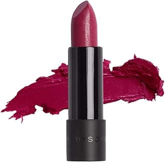 Ruby's Organics Semi-Matte Lipstick for Women All Indian Tones- Highly Pigmented, Moisturizing, Non Drying, Lightweight and Long Lasting- Lip Makeup, Synthetic Chemical Free- Plum, 3.7g