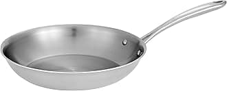 Tramontina Boston Tri-Ply Clad Stainless Steel 10-Inch Frying Pan, Induction-Ready Skillet, Dishwasher-Safe, NSF-Certified
