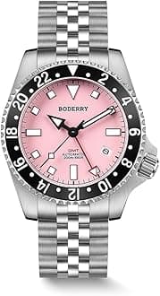 Men's Watch Titanium Automatic 200M Waterproof Diver Watch with GMT Automatic Movement and Titanium Bracelet—Admiral