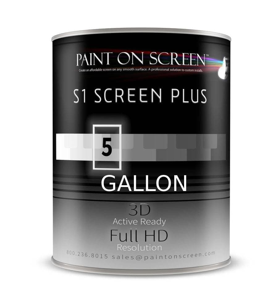 Projector Screen Paint | Single-Coat Short Throw Projector Screen Paint For Picture Perfect 1080 HD and 4K UHD Clarity | Designed For Interior Use | Silver, 1 Gallon