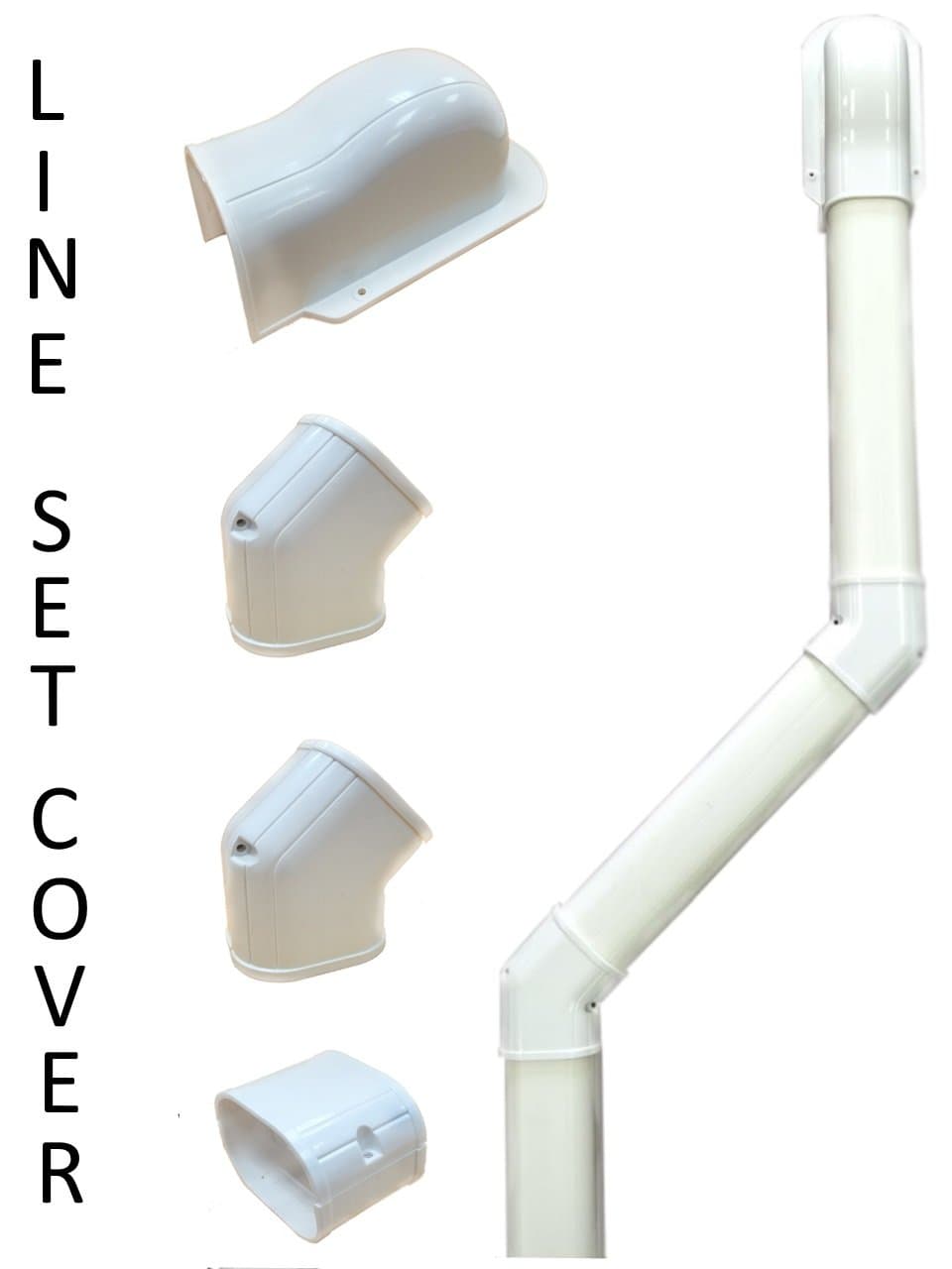 3" 9.5 FT Ductless Mini Split Line Set Cover Kit, Professional Outdoor Cover Kit