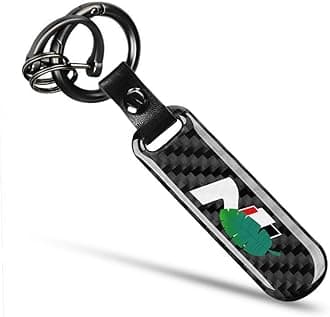 1PCS Car Keychain Compatible with i20 i30 Tucson Venue Kona Sonata Elantra n line excellent carbon fiber texture Keychain detachable key rings