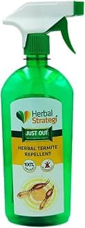 JustOut Herbal Termite Repellent | Room Spray | Completely Herbal | Termite Repellent Spray | Made with Lemongrass, Cedarwood & Neem| Eco-friendly & Biodegradable | Irritant-Free, Chemical-Free |Baby-Safe, Skin-Safe, Plant-Safe | 500 ML