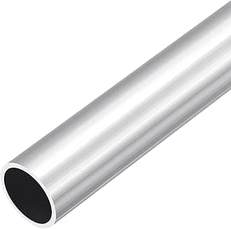 DMiotech (27mm OD x 23mm ID) 6063 Aluminum Round Tube 300mm Length Industry Metal Tubing for Machinery Frame Construction DIY Projects