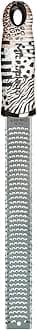 Microplane Zester Grater in Safari for Citrus Fruits, Hard Cheese, Ginger, Chocolate and Nutmeg with Fine Stainless Steel Blade - Made in USA